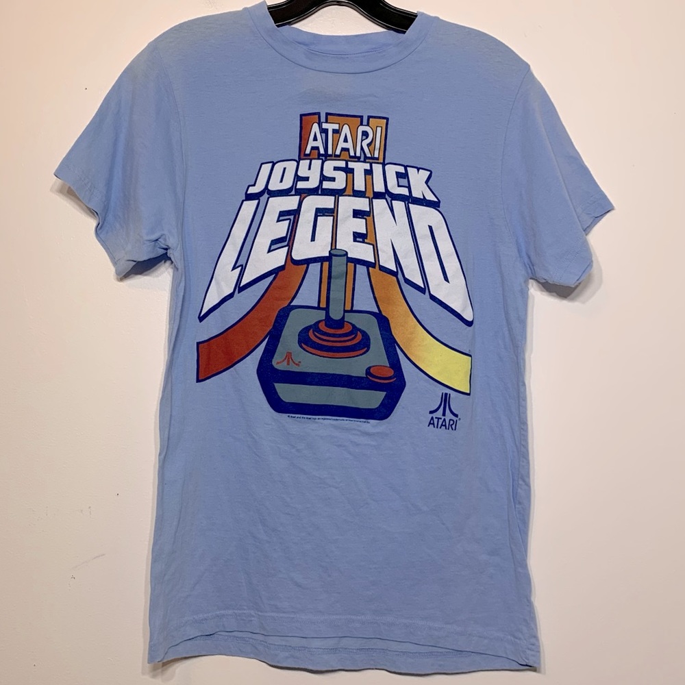 Retro look Atari Joystick‎ Legend pale blue T-shirt